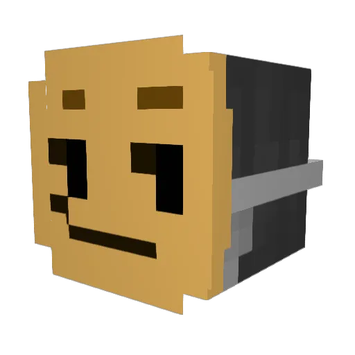 2xrq Minecraft avatar head, 3D render