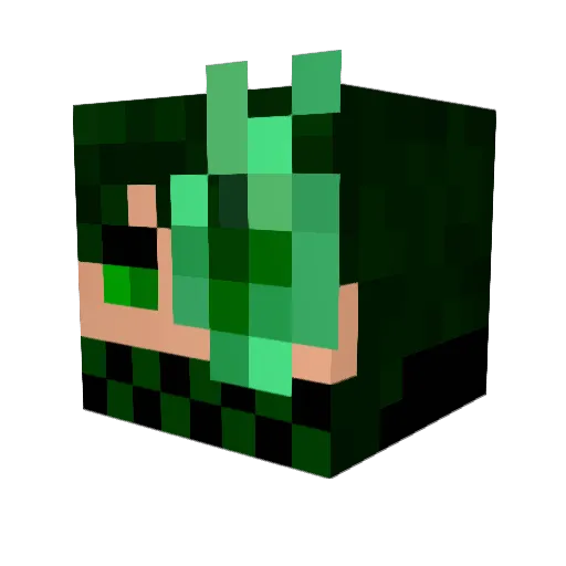 2xxdm Minecraft avatar head, 3D render