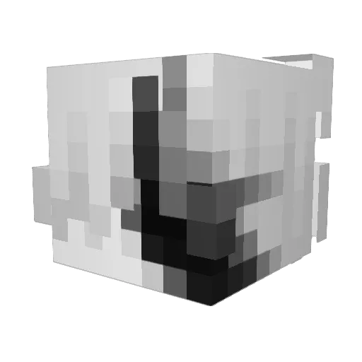 2y8n Minecraft avatar head, 3D render