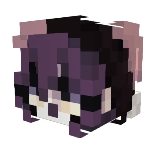 2yam Minecraft avatar head, 3D render