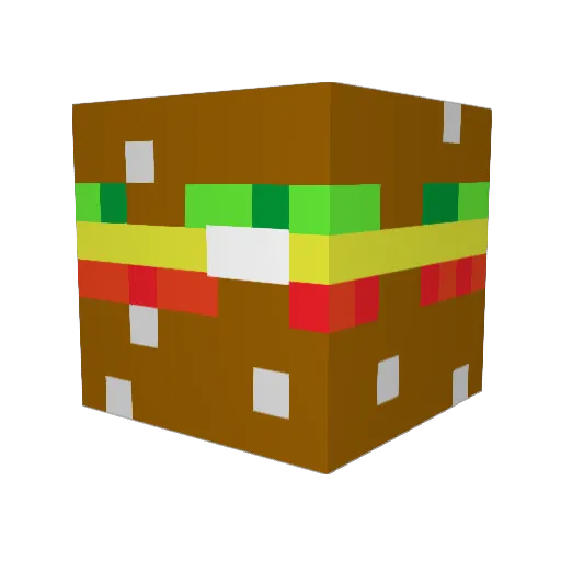 2znaps Minecraft avatar head, 3D render