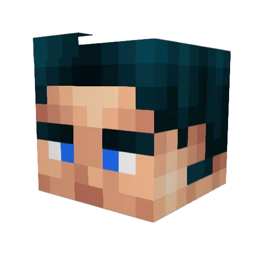 3000berliner Minecraft avatar head, 3D render