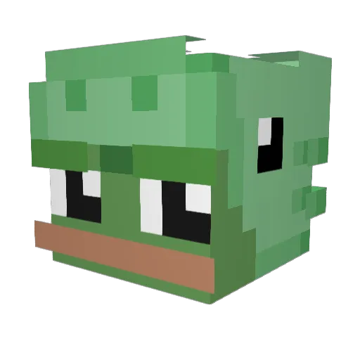 3013 Minecraft avatar head, 3D render