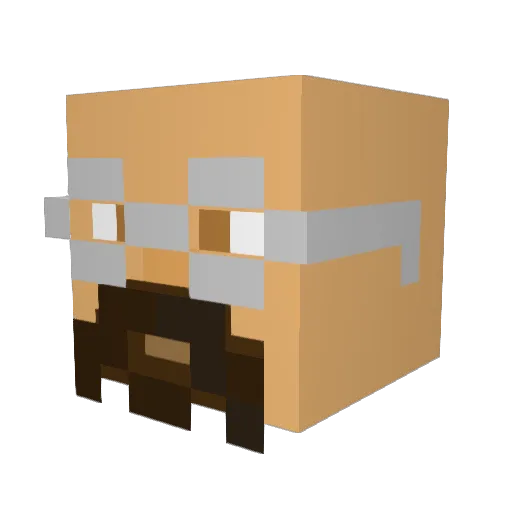 302kvng Minecraft avatar head, 3D render
