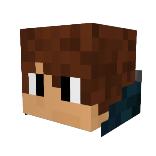 30FPSPOTATO Minecraft avatar head, 3D render