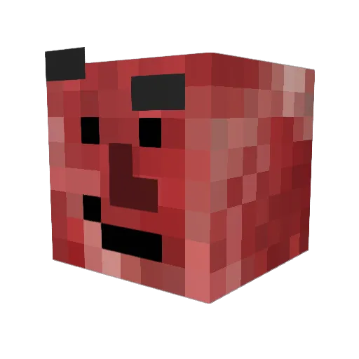 30V Minecraft avatar head, 3D render