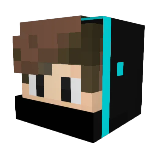 30__ Minecraft avatar head, 3D render