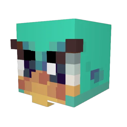 30g_kanaa Minecraft avatar head, 3D render