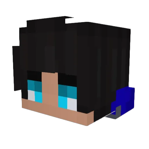 30red Minecraft avatar head, 3D render