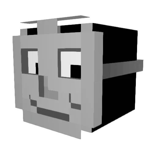 30se Minecraft avatar head, 3D render