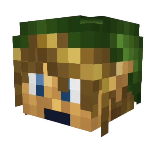 312man Minecraft avatar head, 3D render