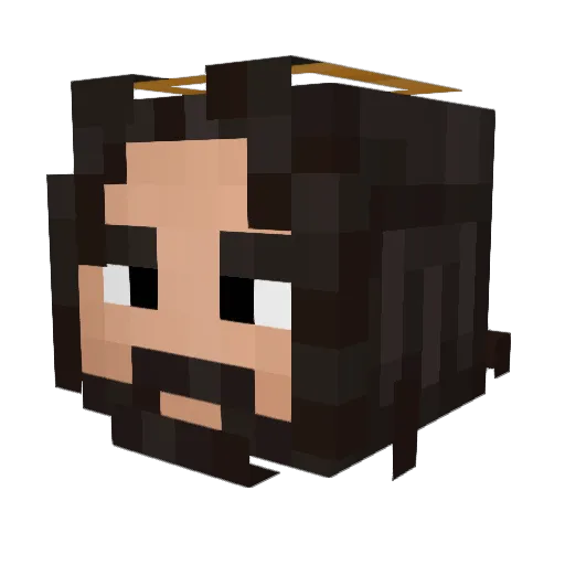 314159265 Minecraft avatar head, 3D render