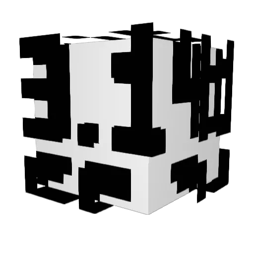 3141592 Minecraft avatar head, 3D render