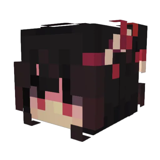 315mawaki Minecraft avatar head, 3D render