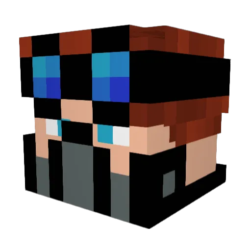 3162 Minecraft avatar head, 3D render