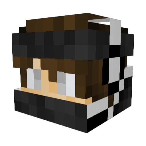 316_Sports Minecraft avatar head, 3D render