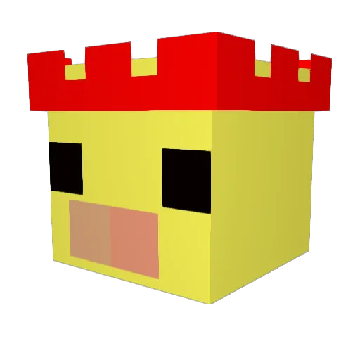 31ai Minecraft avatar head, 3D render