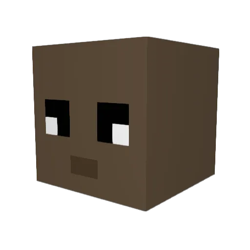 31emanual Minecraft avatar head, 3D render