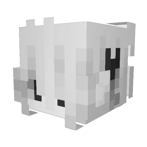 31qN Minecraft avatar head, 3D render