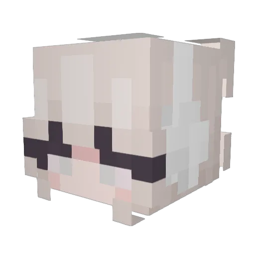 31qr Minecraft avatar head, 3D render