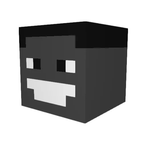 321Maksiu Minecraft avatar head, 3D render