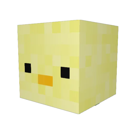 321_boo Minecraft avatar head, 3D render