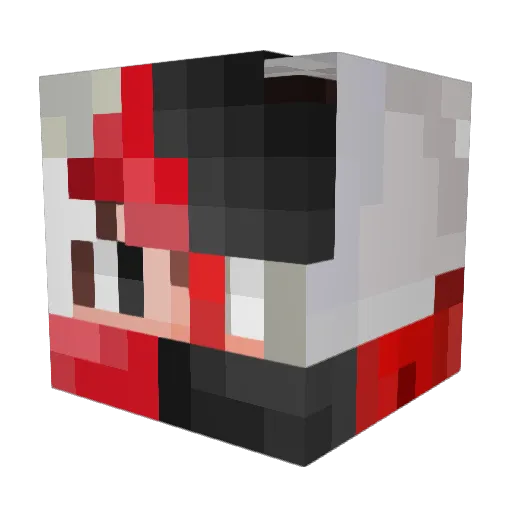 321uziB Minecraft avatar head, 3D render
