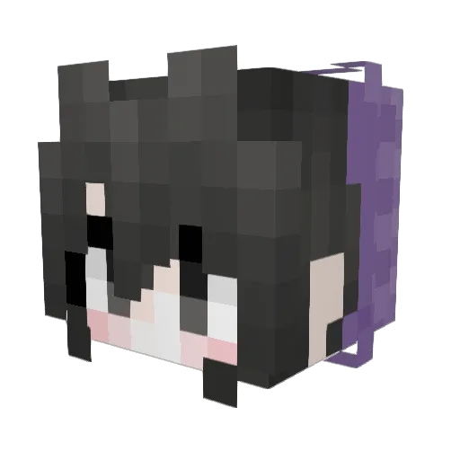 322h Minecraft avatar head, 3D render