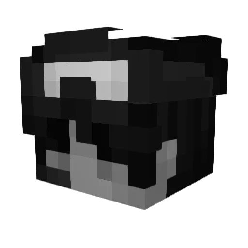 322hp Minecraft avatar head, 3D render