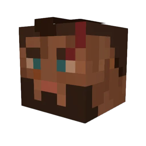 322ms Minecraft avatar head, 3D render