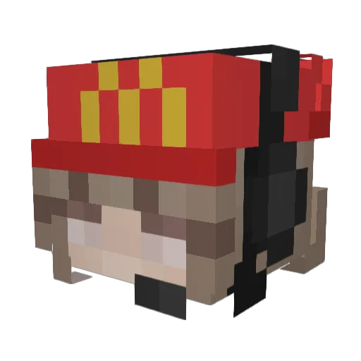 323H Minecraft avatar head, 3D render