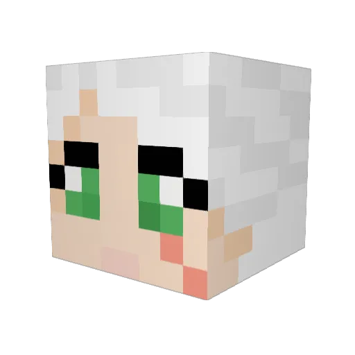 324b21 Minecraft avatar head, 3D render