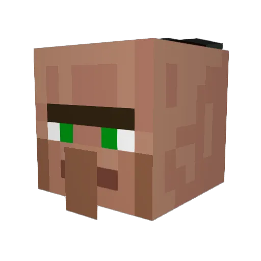 326ND Minecraft avatar head, 3D render