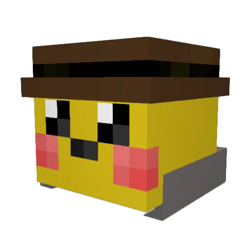 32Tuna Minecraft avatar head, 3D render