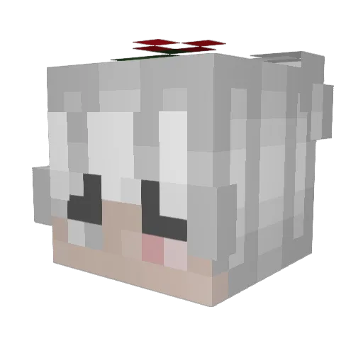 32hz_ Minecraft avatar head, 3D render