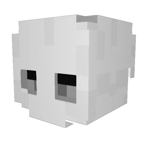 32ox Minecraft avatar head, 3D render