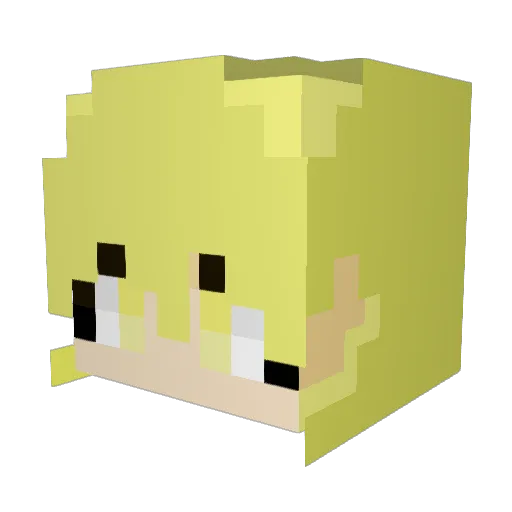 331331 Minecraft avatar head, 3D render