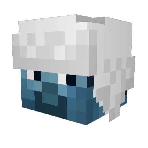 331O Minecraft avatar head, 3D render