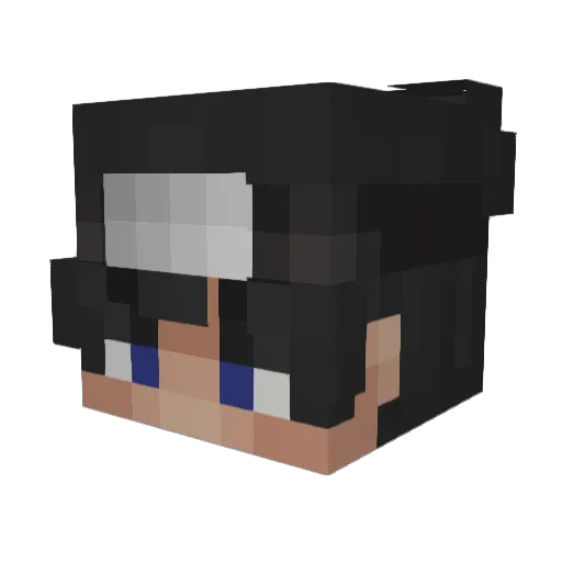 3333L Minecraft avatar head, 3D render