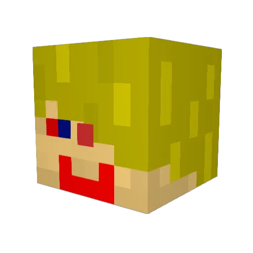 333IQMAXX Minecraft avatar head, 3D render