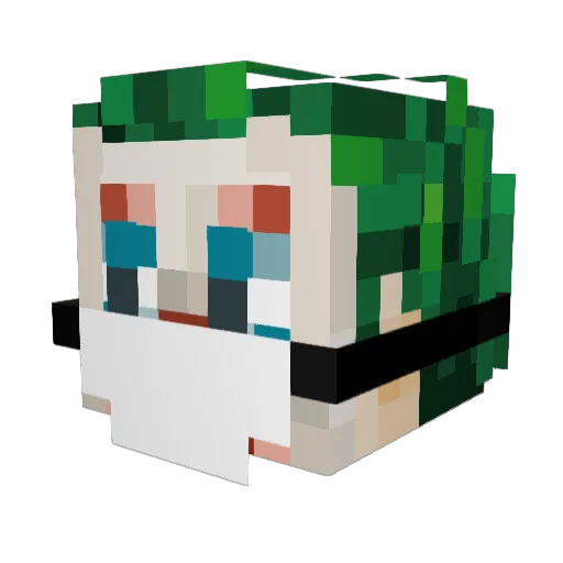 333IVI333 Minecraft avatar head, 3D render