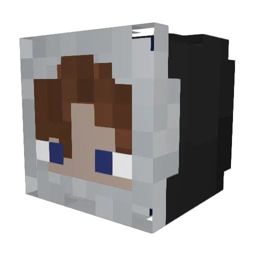 333i Minecraft avatar head, 3D render