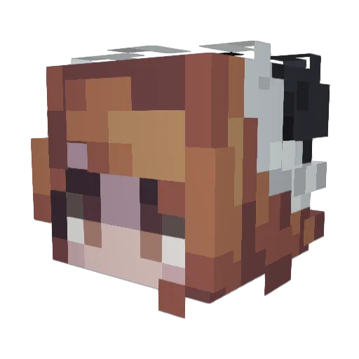 333wolf Minecraft avatar head, 3D render