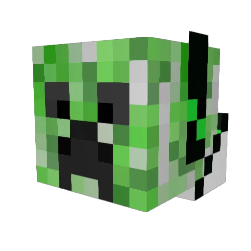 334pew Minecraft avatar head, 3D render