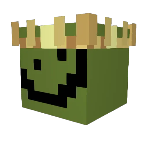 33Dax Minecraft avatar head, 3D render
