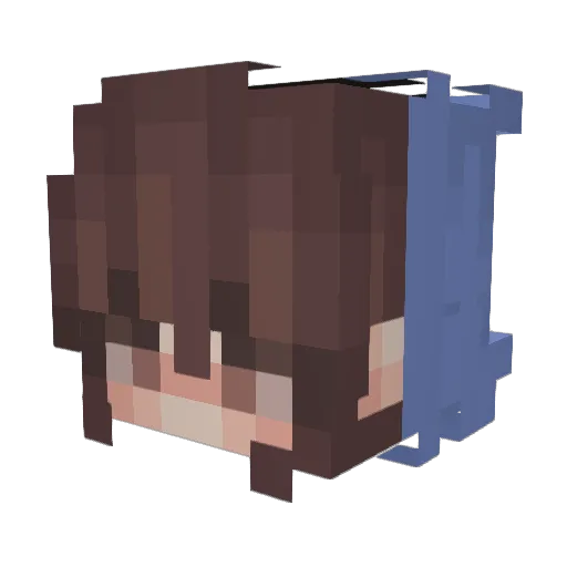 33Lucia33 Minecraft avatar head, 3D render