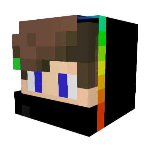 33_Crex Minecraft avatar head, 3D render