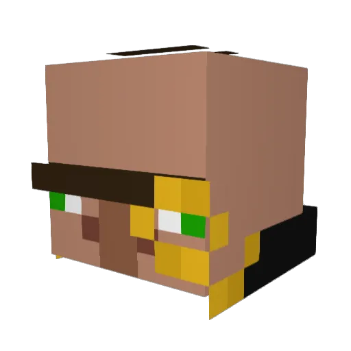33b_msmc_at4 Minecraft avatar head, 3D render