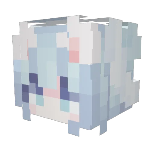 33qwq Minecraft avatar head, 3D render