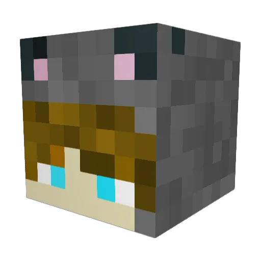 33rico Minecraft avatar head, 3D render